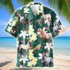 Unijames Appaloosa Horse Tropical Floral Green Hawaiian Shirt