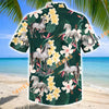 Unijames Arabian Horse Tropical Floral Green Hawaiian Shirt
