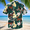 Unijames Morgan Horse Tropical Floral Green Hawaiian Shirt