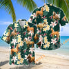 Unijames Palomino Horse Tropical Floral Green Hawaiian Shirt