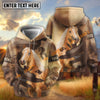 UniJames Personalized Name Distressed Watercolor Bay Horse Portrait 3D Hoodie