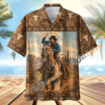 Unijames Lasso Rider Cowboy Hawaiian Shirt
