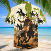 UniJames Cowboy Riding Galloping Horse Western Hawaiian Shirt