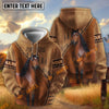 UniJames Western Fringe Suede Horse Personalized Name 3D Hoodie (9 Breeds)