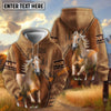 UniJames Western Fringe Suede Horse Personalized Name 3D Hoodie (9 Breeds)