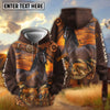 UniJames Western Tooled Leather Sunset Ranch Horse Personalized Name Hoodie (9 Breeds)