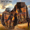 UniJames Western Tooled Leather Sunset Ranch Horse Personalized Name Hoodie (9 Breeds)