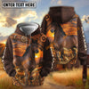 UniJames Western Tooled Leather Sunset Ranch Horse Personalized Name Hoodie (9 Breeds)