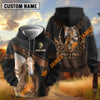 UniJames Personalized Name “Wild & Free” Horse Hoodie – Black Western Leather-Look Lasso Horseshoe All-Over Print