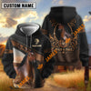 UniJames Personalized Name “Wild & Free” Horse Hoodie – Black Western Leather-Look Lasso Horseshoe All-Over Print