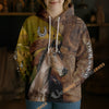 Unijames Personalized Hackney Horse Wood Grain Meadow Hoodie