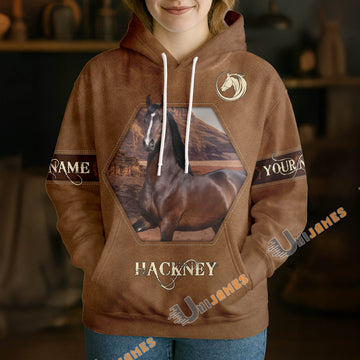 UniJames Personalized Hackney Horse Leather-Look Hoodie