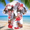 Unijames Hackney Horse Red Hibiscus Tropical Hawaiian Shirt