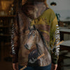 Unijames Personalized Hackney Horse Wood Grain Meadow Hoodie