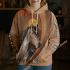 Unijames Personalized Hackney Horse Desert Sunset Texture Hoodie