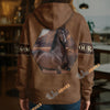 UniJames Personalized Hackney Horse Leather-Look Hoodie