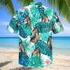 Unijames Hackney Horse In Tropical Leaves Pattern Hawaiian Shirt