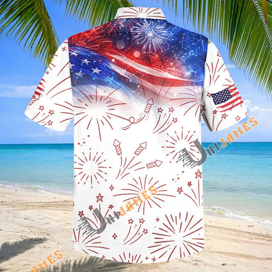 Unijames Hackney Horse America 250 Years of Freedom Hawaiian Shirt