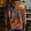 UniJames Personalized Western Tooled Leather Horse 3D Hoodie