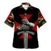 UniJames Hand Of A Warrior A Child Of God Hawaiian Shirt - Christian Hawaiian Shirt - Religious Hawaiian Shirts