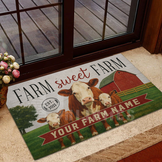 UniJames Farm Sweet Farm Doormat (12 Cattle Breeds)