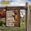 uni Customized Name HIGHLAND CATTLE LOVERS KEEP GATE CLOSED All Printed 3D Metal Sign