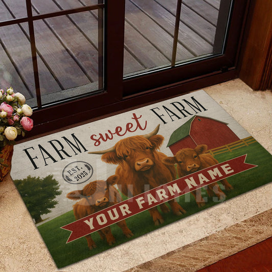 UniJames Farm Sweet Farm Doormat (12 Cattle Breeds)