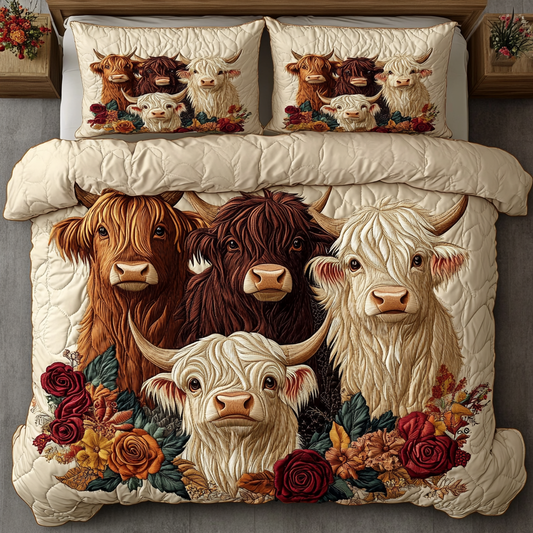 Highland Horn 3-Piece Quilted Bedding Set NCU0VH4330