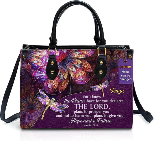 The Lord Hope & A Future Leather Bags, Personalized Bags, Gifts for Women, Christmas Gift, CABLTB01300723.