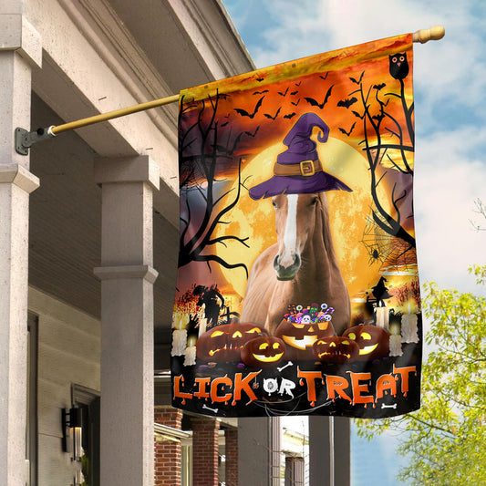 Uni Horse Lick Or Treat Flag