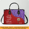 Personalized Leather Handbag with Bible Verses – Christian Tote Purse for Women |