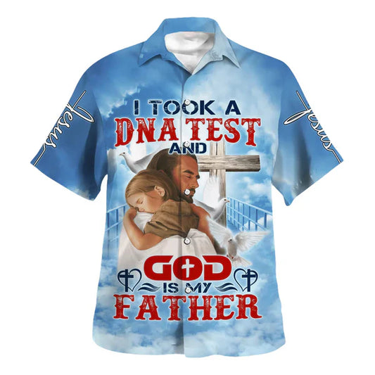 UniJames I Took A Dna Test And God Is My Father Jesus And Baby Hawaiian Shirts - Christian Hawaiian Shirt - Jesus Hawaiian Shirts