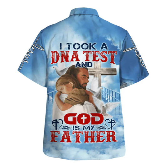 UniJames I Took A Dna Test And God Is My Father Jesus And Baby Hawaiian Shirts - Christian Hawaiian Shirt - Jesus Hawaiian Shirts