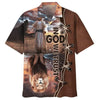 Unique In God We Trust Jesus And Lion Hawaiian Shirt