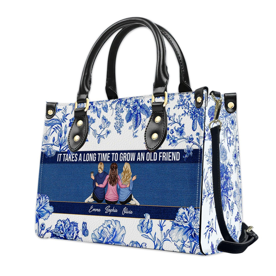 Personalized Leather Handbag with Custom Girl Designs & Bible Verse – Christian Friendship Bag