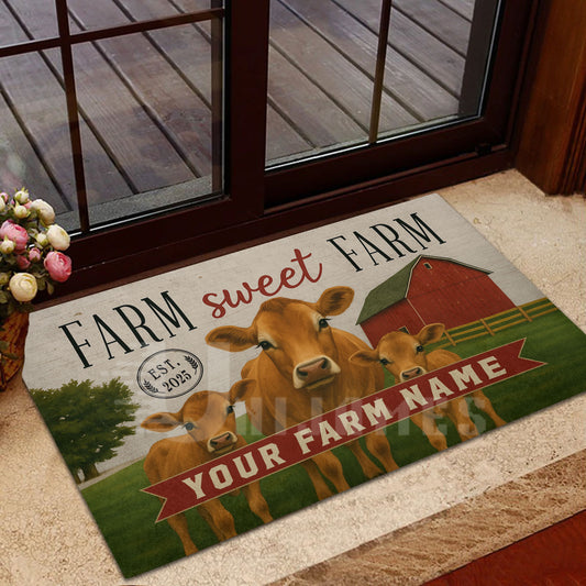 UniJames Farm Sweet Farm Doormat (12 Cattle Breeds)