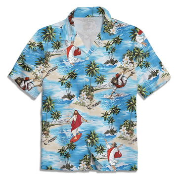 UniJames Jesus Goes Surfing Surfing Lover Hawaii Shirt