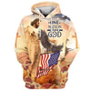 Uni Jesus American Eagles Flag One Nation Under God 3D Hoodie