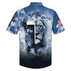 UniJames Jesus And Cross Lion Pray Hawaiian Shirt - Best Hawaiian Shirts - Christian Hawaiian Shirt