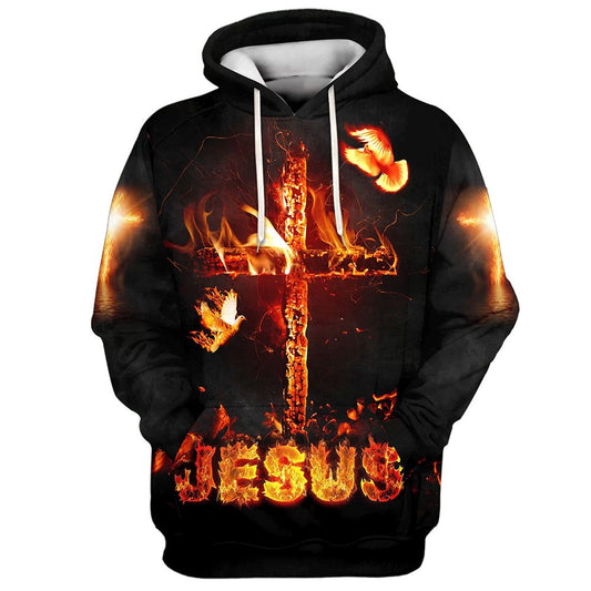 Uni Jesus And The Three Crosses 3D Hoodie