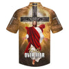 UniJames Jesus Christ Cross Faith Over Fear Hawaiian Shirt - Best Hawaiian Shirts - Christian Hawaiian Shirt
