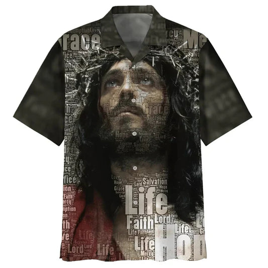 UniJames Jesus Christ Hawaiian Shirts - Christian Hawaiian Shirt - Hawaiian Summer Shirts