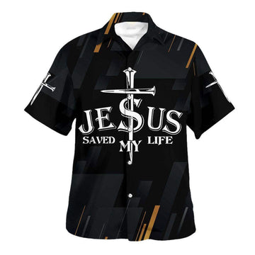 Unique Jesus Christ Saved My Life Cross Hawaiian Shirt