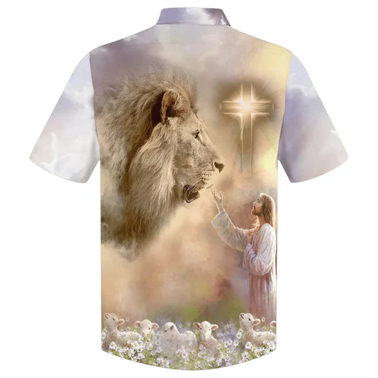 UniJames Jesus Is My Savior Lion Hawaiian Shirt - Best Hawaiian Shirts - Christian Hawaiian Shirt