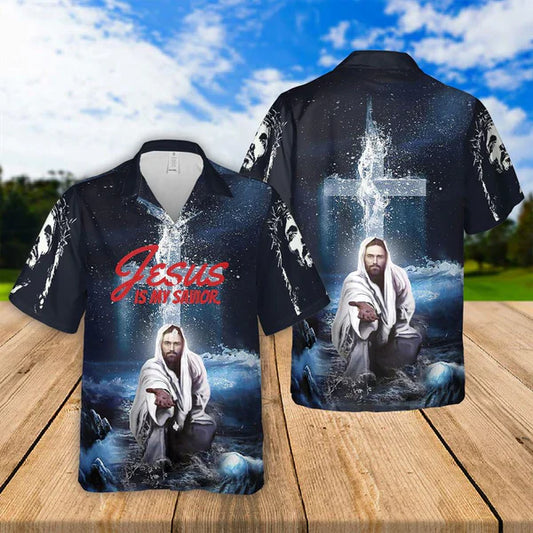 UniJames Jesus Is My Saviour Jesus Hawaiian Shirts - Religious Hawaiian Shirts - Hawaiian Christian For Men Women