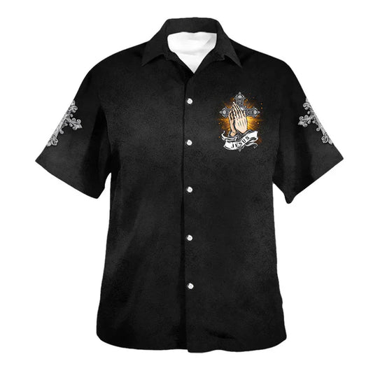 UniJames Jesus Is The Key To Heaven But Faith Unlocks The Door Hawaiian Shirt - Christian Hawaiian Shirt - Religious Hawaiian Shirts