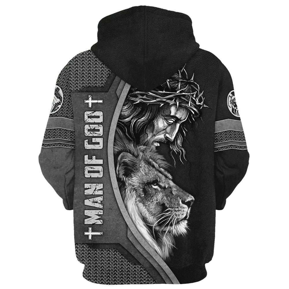 Jesus Lion Faith Over Fear Hoodies Jesus Hoodie Men & Women, God 3D Printed Hoodie, Christian Apparel Hoodies