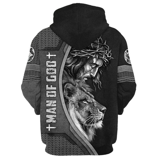 Jesus Lion Faith Over Fear Hoodies Jesus Hoodie Men & Women, God 3D Printed Hoodie, Christian Apparel Hoodies