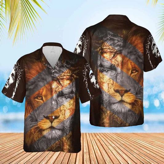UniJames Jesus Lion Hawaiian Shirt - Christian Hawaiian Shirts For Women Men