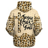 Uni Jesus Loves Y'all Cross Leopard Skin Pattern 3D Hoodie